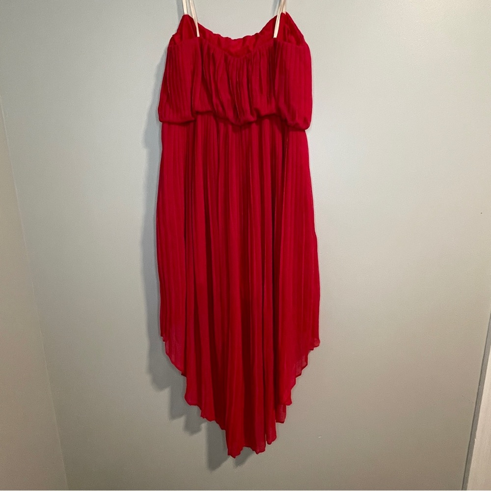 Bcbgeneration Lollipop Red Pleated Strapless High… - image 4